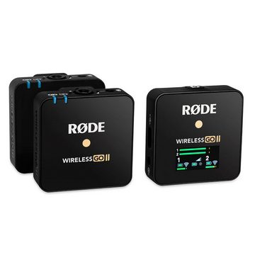 RØDE Mikrofon Wireless GO II mit 2x Lavalier GO mit Windschutz und Lade-Case (Spar-Set), Drahtlos