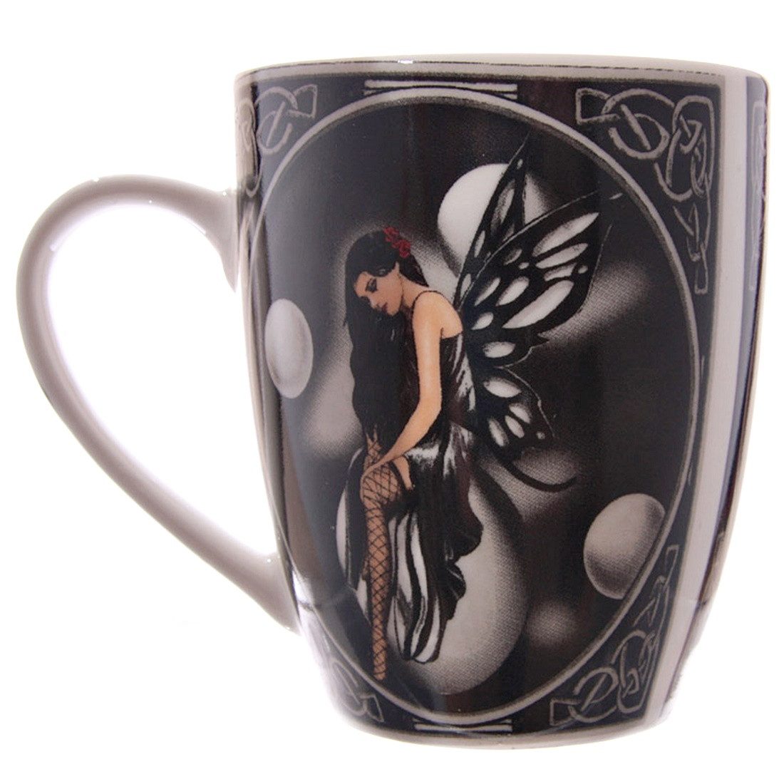 Puckator Tasse Fantasy-Tasse SCHWARZE FEE für ca. 300ml Inhalt, Porzellan