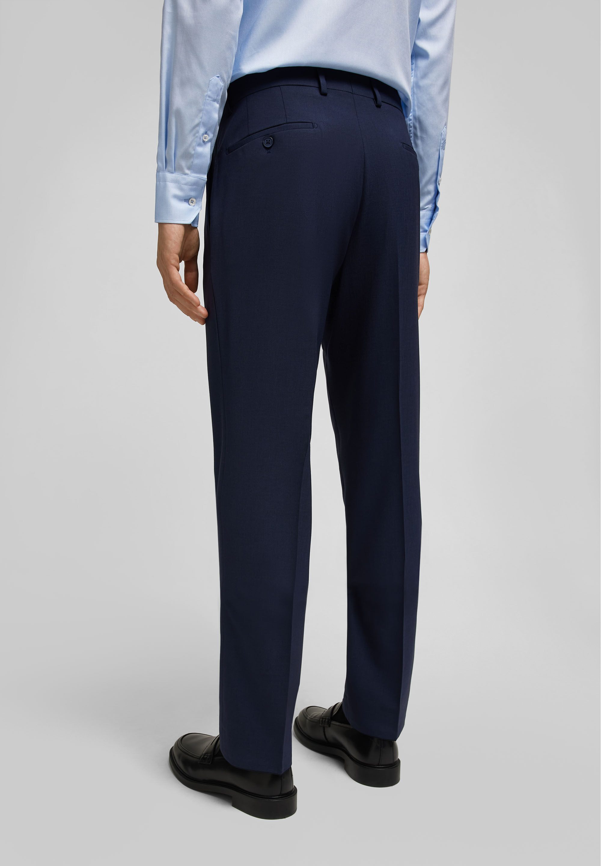 HECHTER PARIS Anzughose (1-tlg) Hochwertiges, nachhaltiges Mischgewebe mit Wolle und Stretch