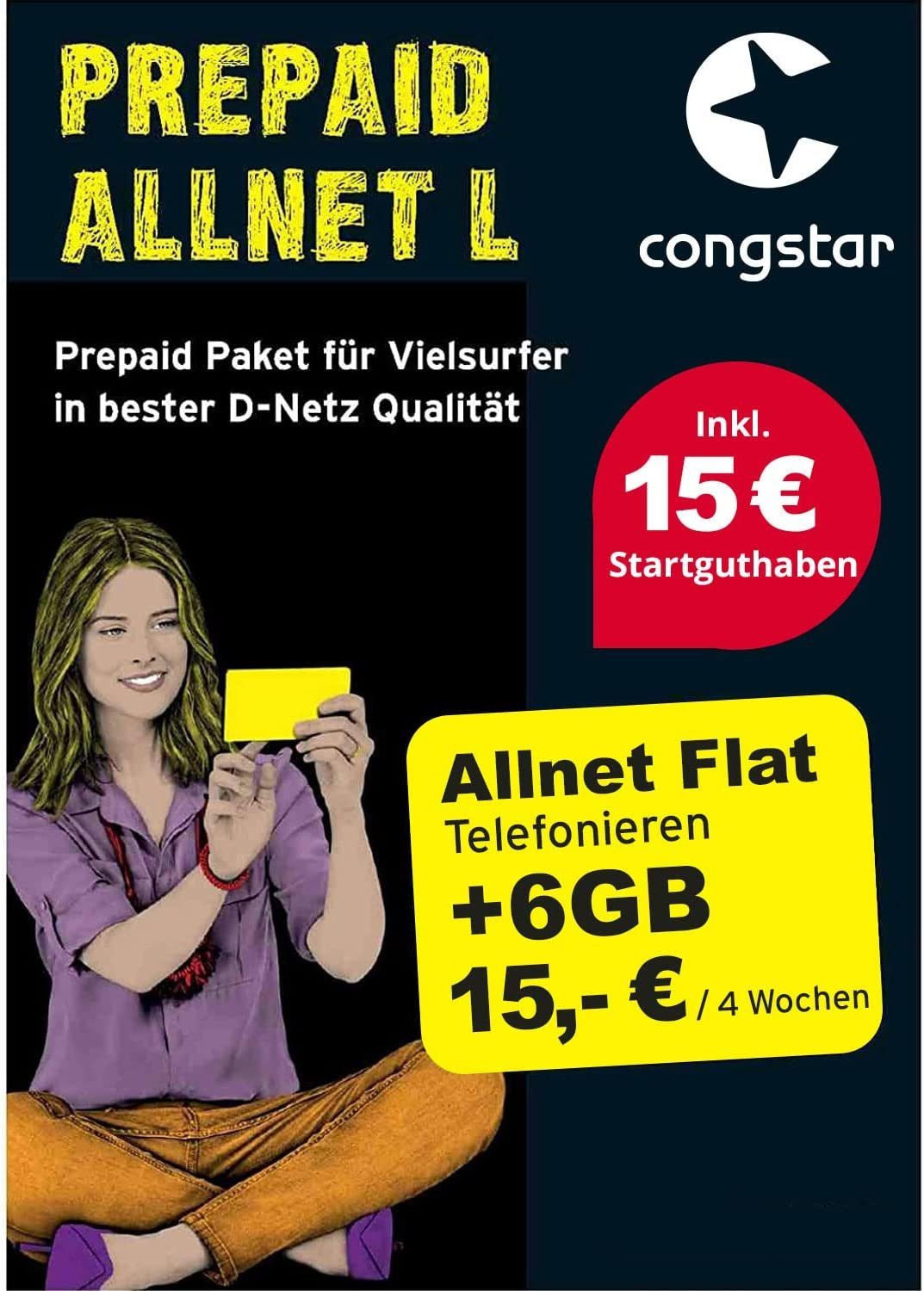 Congstar Prepaid ALLNET L Sim-Karte Prepaidkarte