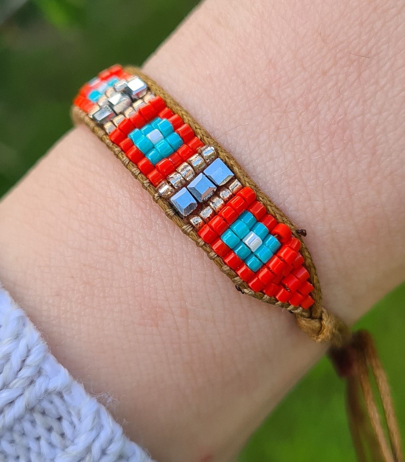 NAHLE Perlenarmband Geflochtenes Miyuki Perlenarmband Boho Surfer Armband (1-tlg., inkl. Schmuckbox)