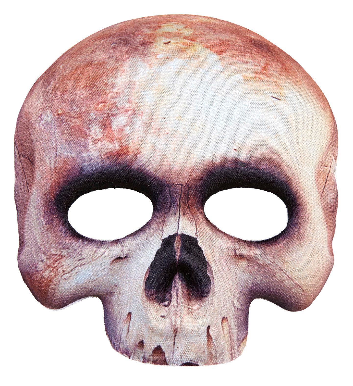 CHAKS Verkleidungsmaske Halloween Maske 'Skelett', Halbmaske aus Stoff