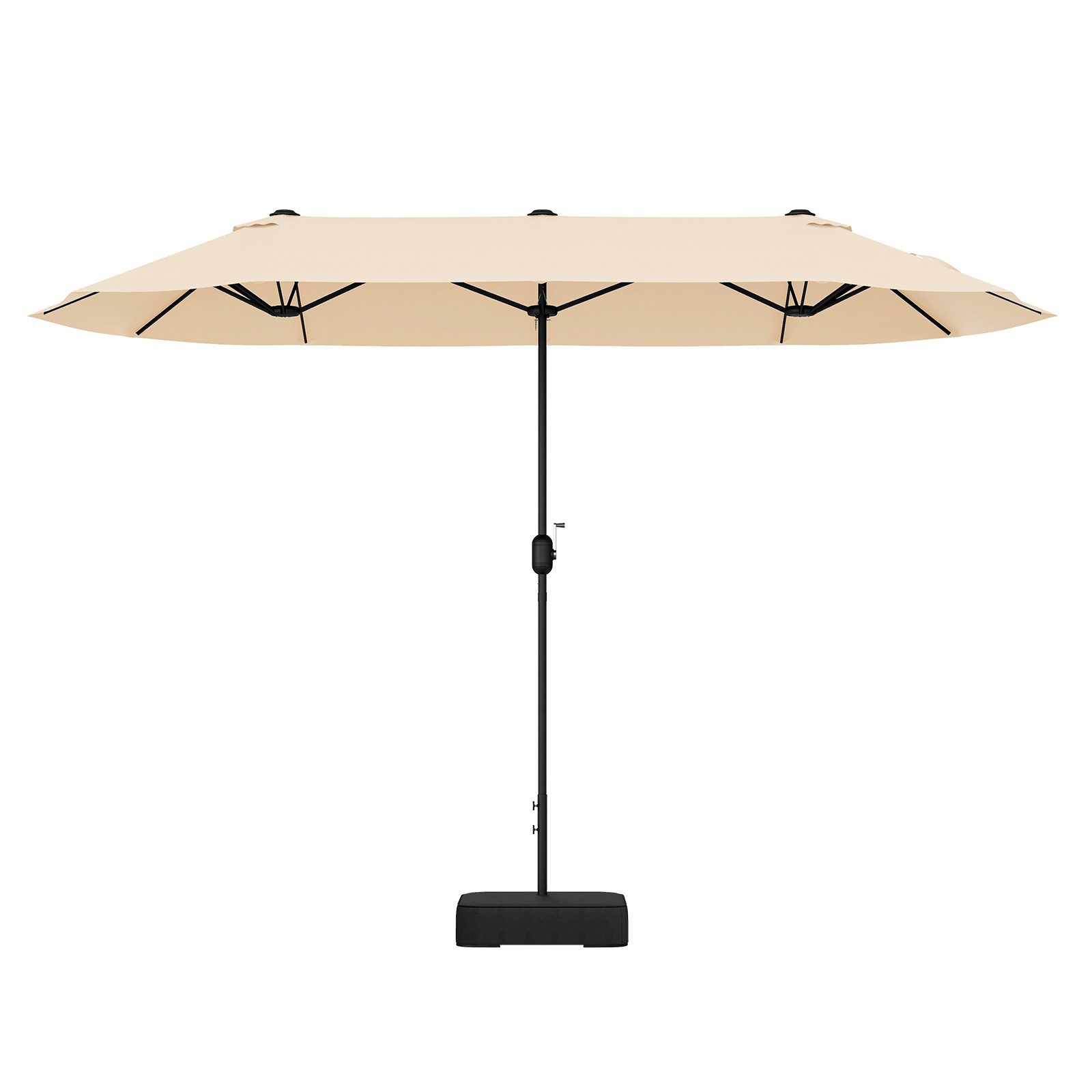 COSTWAY Sonnenschirm 400x200cm Gartenschirm, mit Ständer, günstig online kaufen
