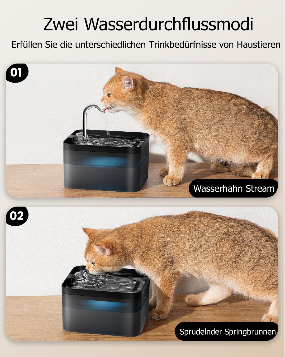 PUPPY KITTY Trinkbrunnen 2,2L Automatischer Wasserspender günstig online kaufen