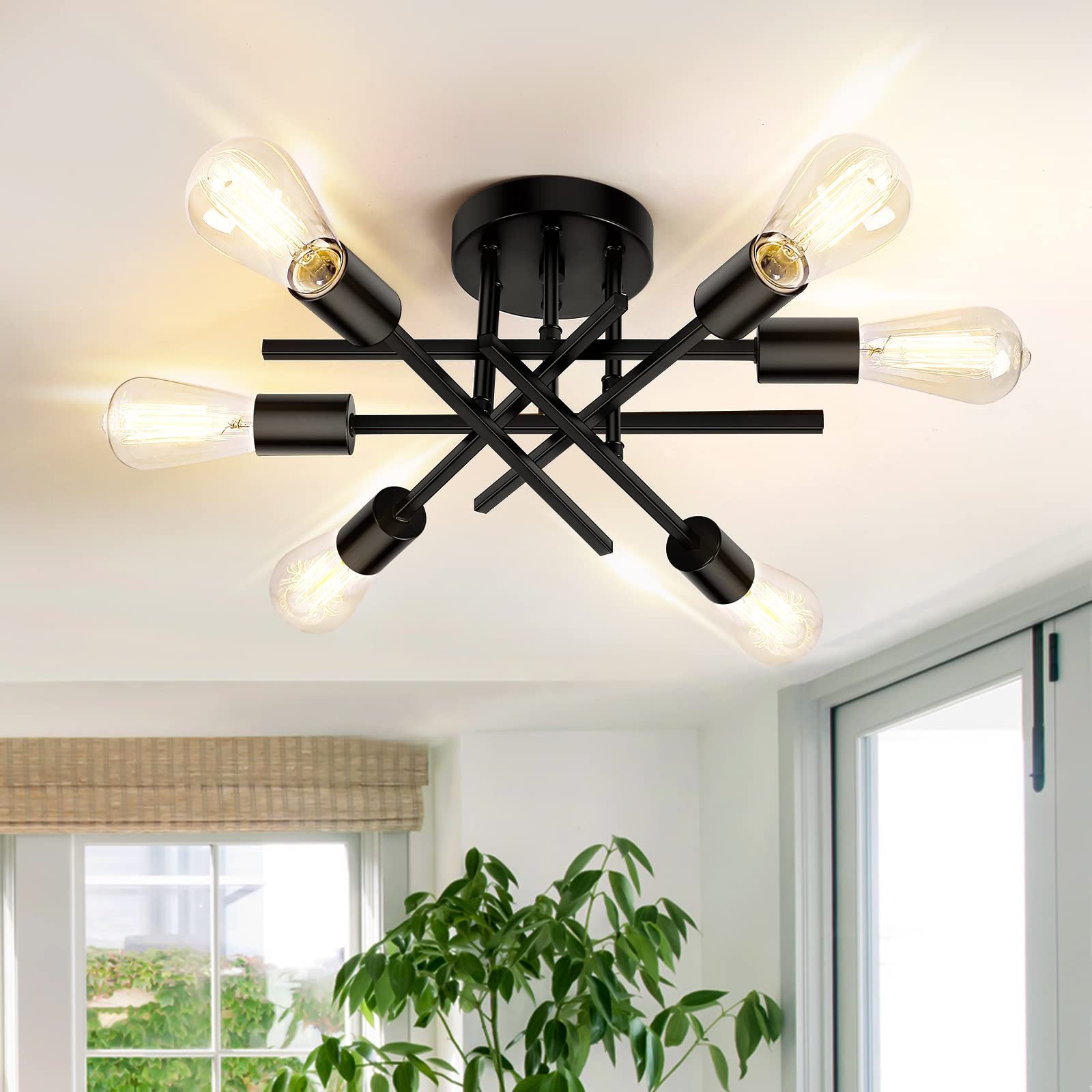 LMaxhome Deckenleuchte LED Retro Kronleuchter 4/6 günstig online kaufen