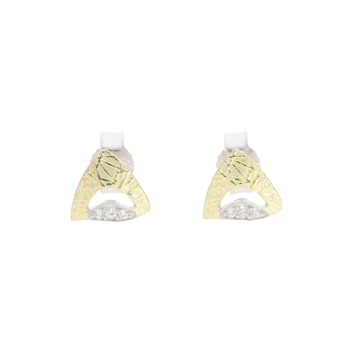 JUNGHANS Paar Ohrstecker Ohrstecker Silber 925 goldplattiert, Zirkonia JL20-06-1494 JuwelmaLux (kein Set, 2-tlg., inkl. edelm Schmucketui)