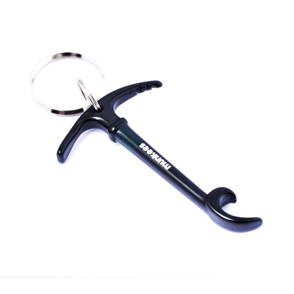 Munkees Flaschenöffner Flaschenöffner Eispickel-Design, Aluminium, schwarz, kompakt (Packung, 1-tlg), Schwarz, Aluminium, Schlüsselanhänger