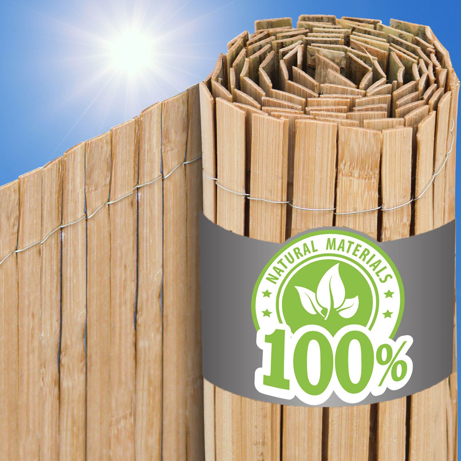 urfence Sichtschutzzaunmatten 90x600 Bambus Sichtschutz Zaun günstig online kaufen