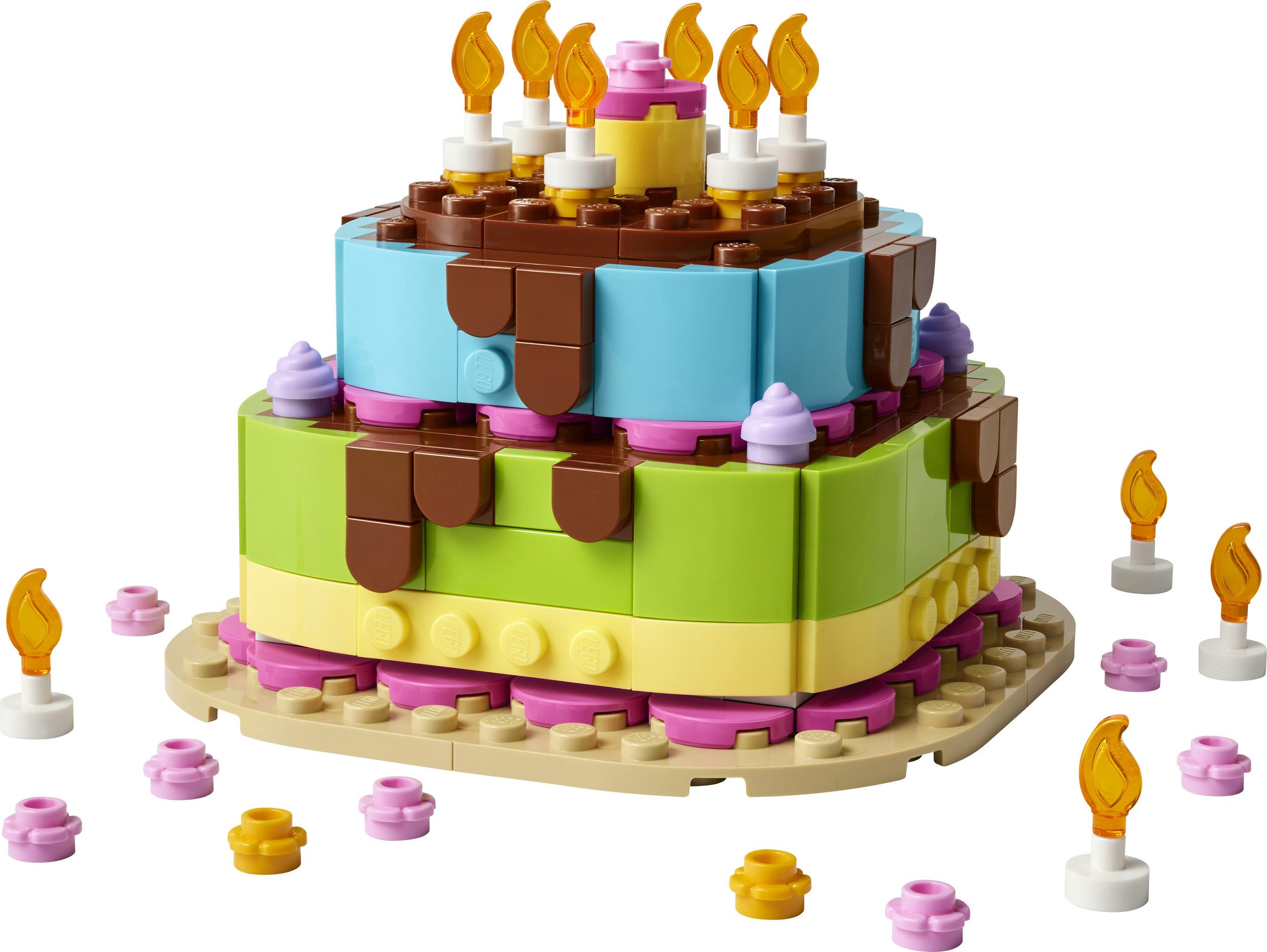 LEGO® Geburtstagstorte (40815), LEGO Iconic Konstruktionsspielsteine, (219 St), Made in Europe