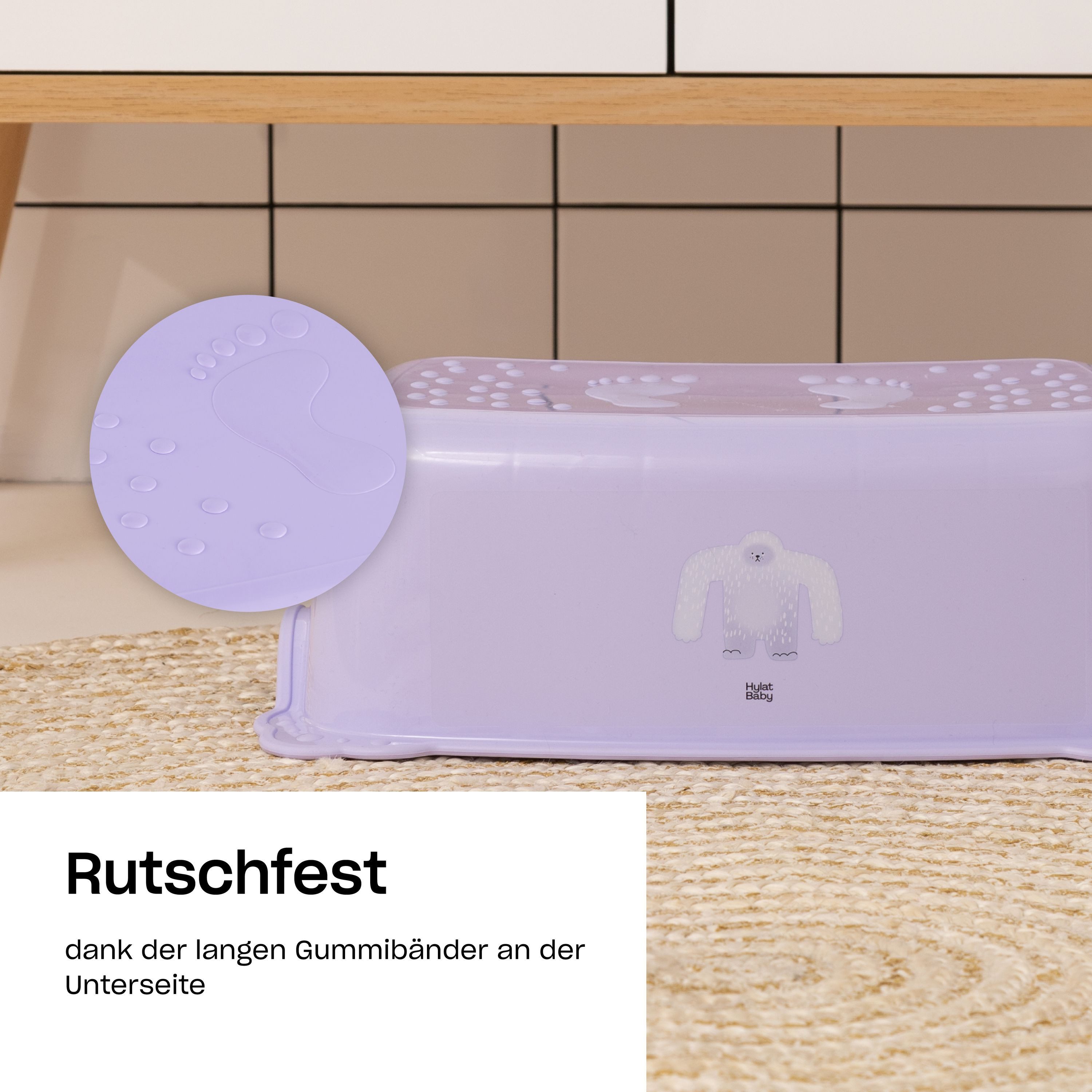Hylat Baby Fußstütze Tritthocker Kinder - stabil, leicht - TÜV Rheinland zertifiziert – Bild 4 von 5