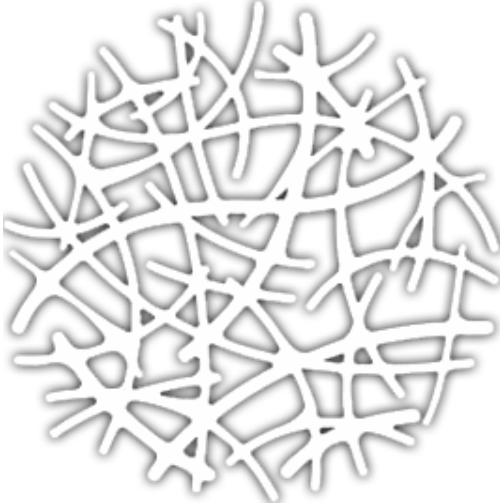 Wanddekoobjekt Schneeflocke abstrakte Linie Metall Wanddekoration, Kunst Linie