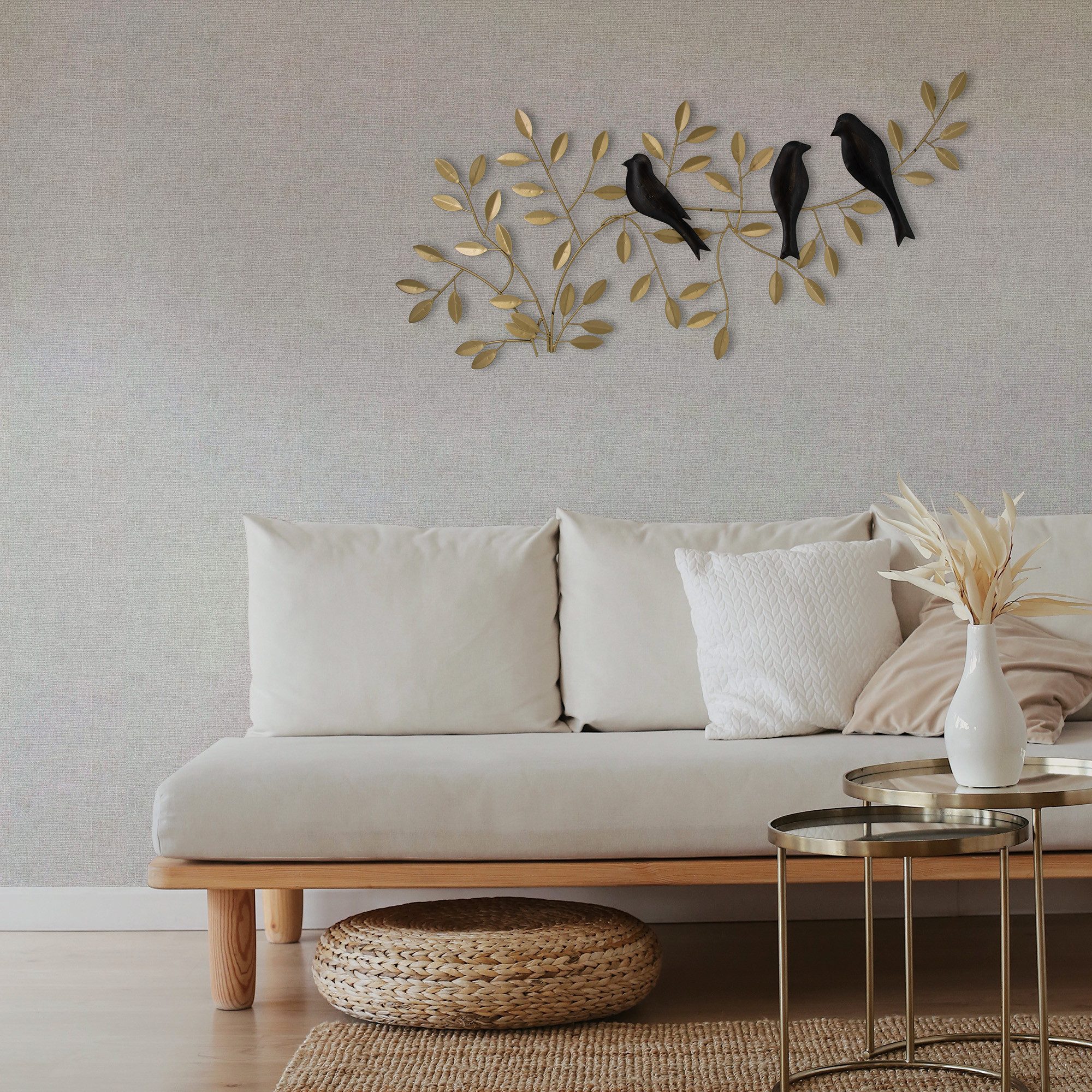 Art for the home Metallbild Vögel auf dem Zweig, (1 St)