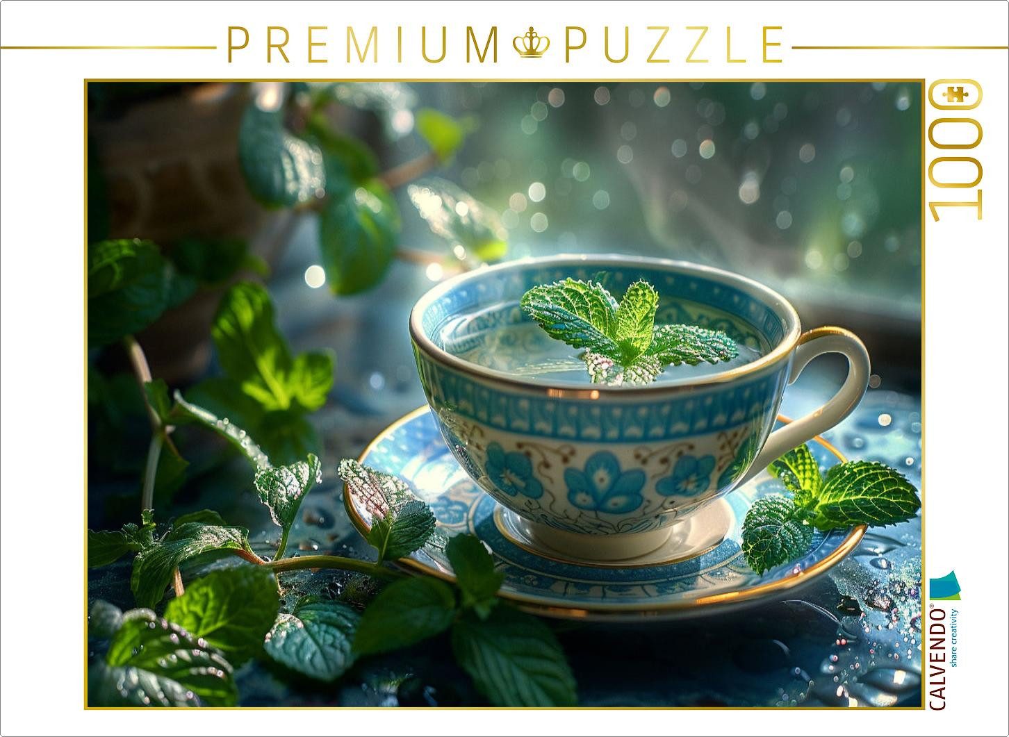 CALVENDO Puzzle CALVENDO Puzzle Pfefferminztee in der Tasse, 1000 Teile Lege-Größe 64, 1000 Puzzleteile