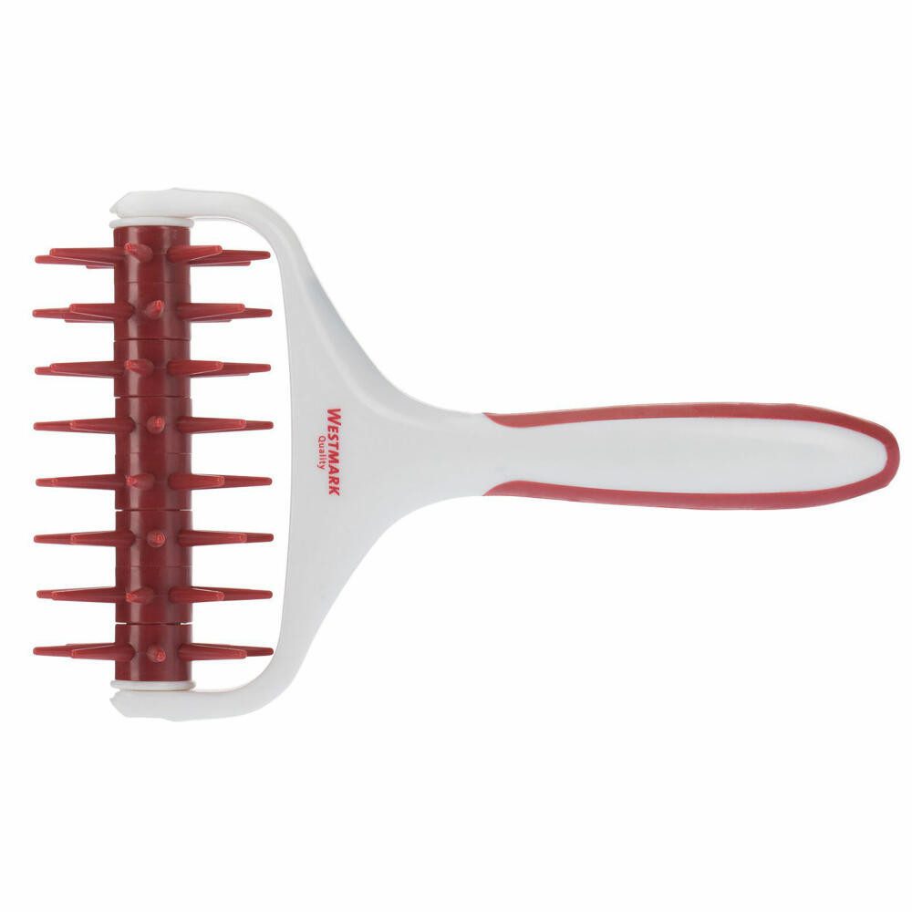 WESTMARK Teigschneider Stipproller, Länge: 20 cm, Kunststoff, Weiß/Rot