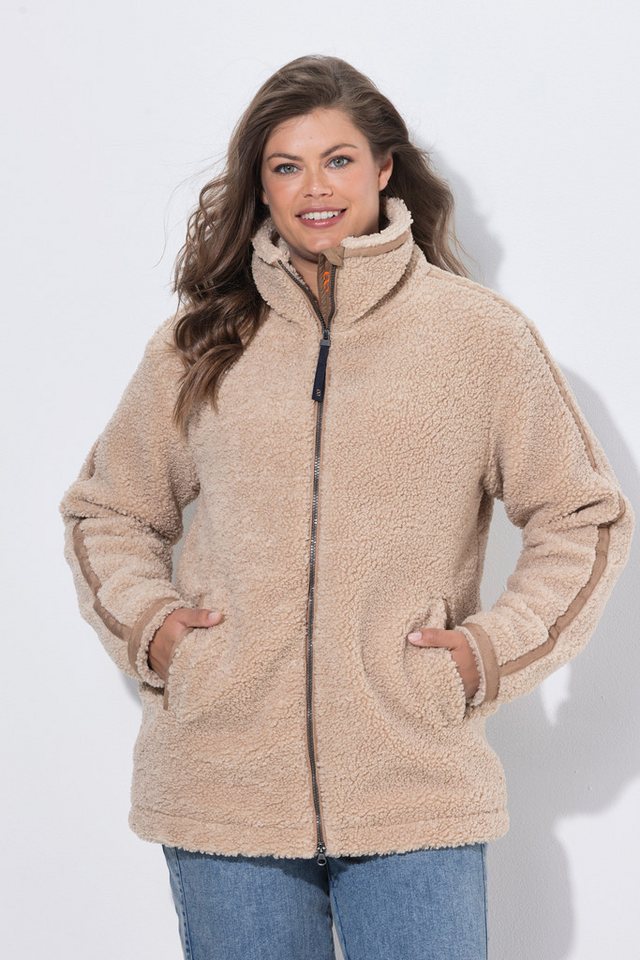 Laurasøn Bouclèjacke Teddyjacke Stehkragen Langarm