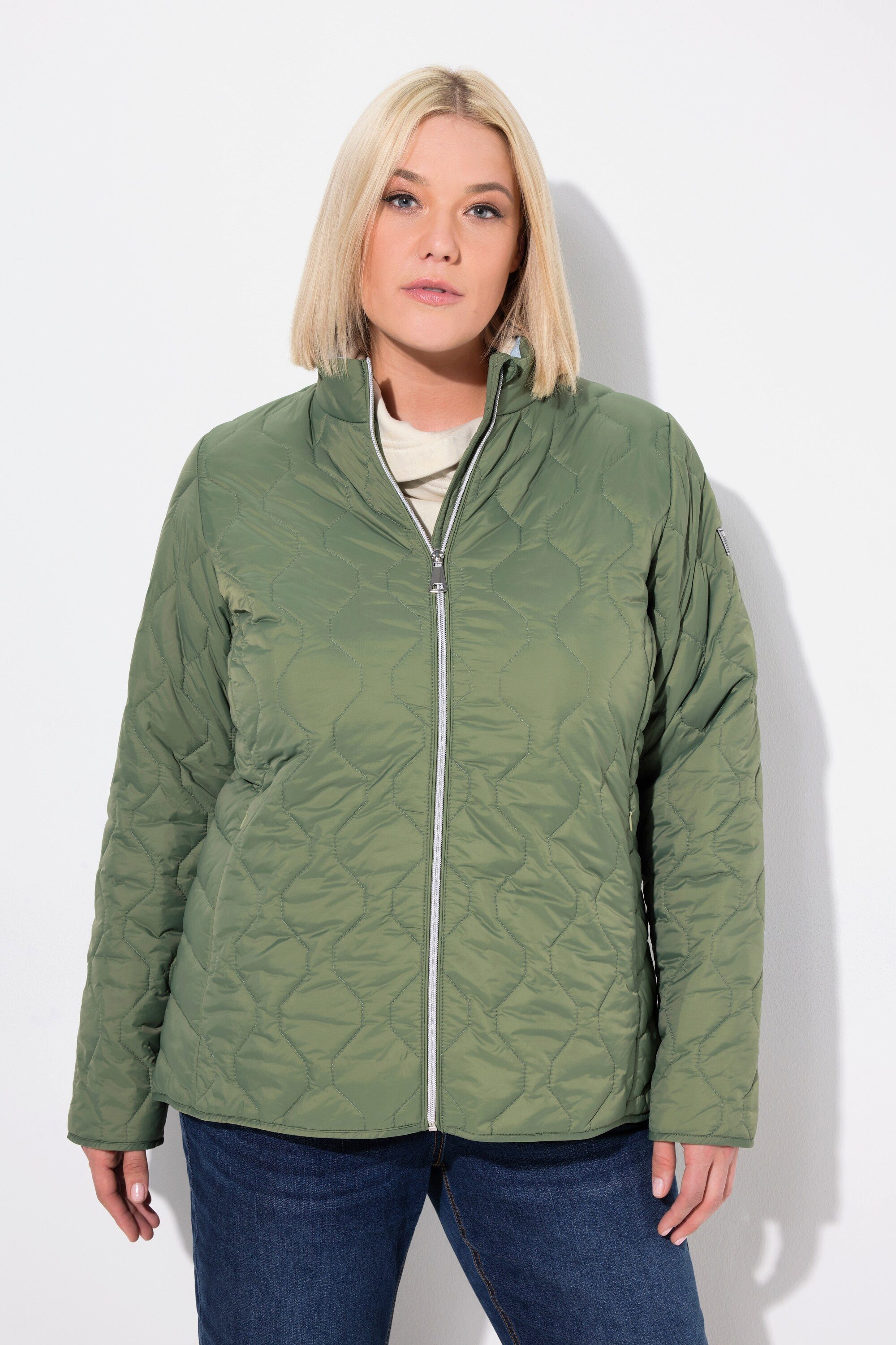 Ulla Popken Steppjacke HYPRAR Leichtstepp-Jacke wasserabweisend günstig online kaufen