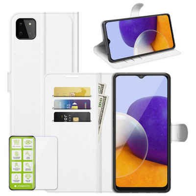 Wigento Handyhülle Für Samsung Galaxy A22 5G Handy Tasche Wallet Premium Schutz Hülle Case Cover Etuis Neu Zubehör