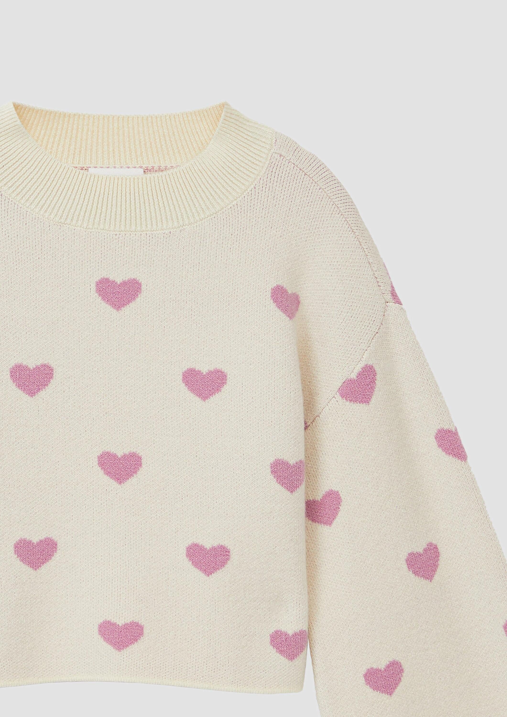 s.Oliver Longpullover Strickpullover Kurzer Strickpullover aus Viskosemix im Loose Fit