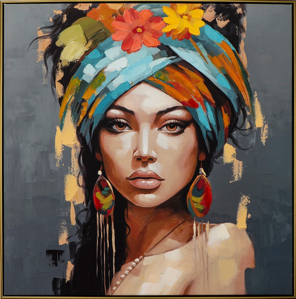 ArtUniverse Gemälde Leinwandbild Desert Beauty 82,5 x 82,5 cm, Menschenmotiv