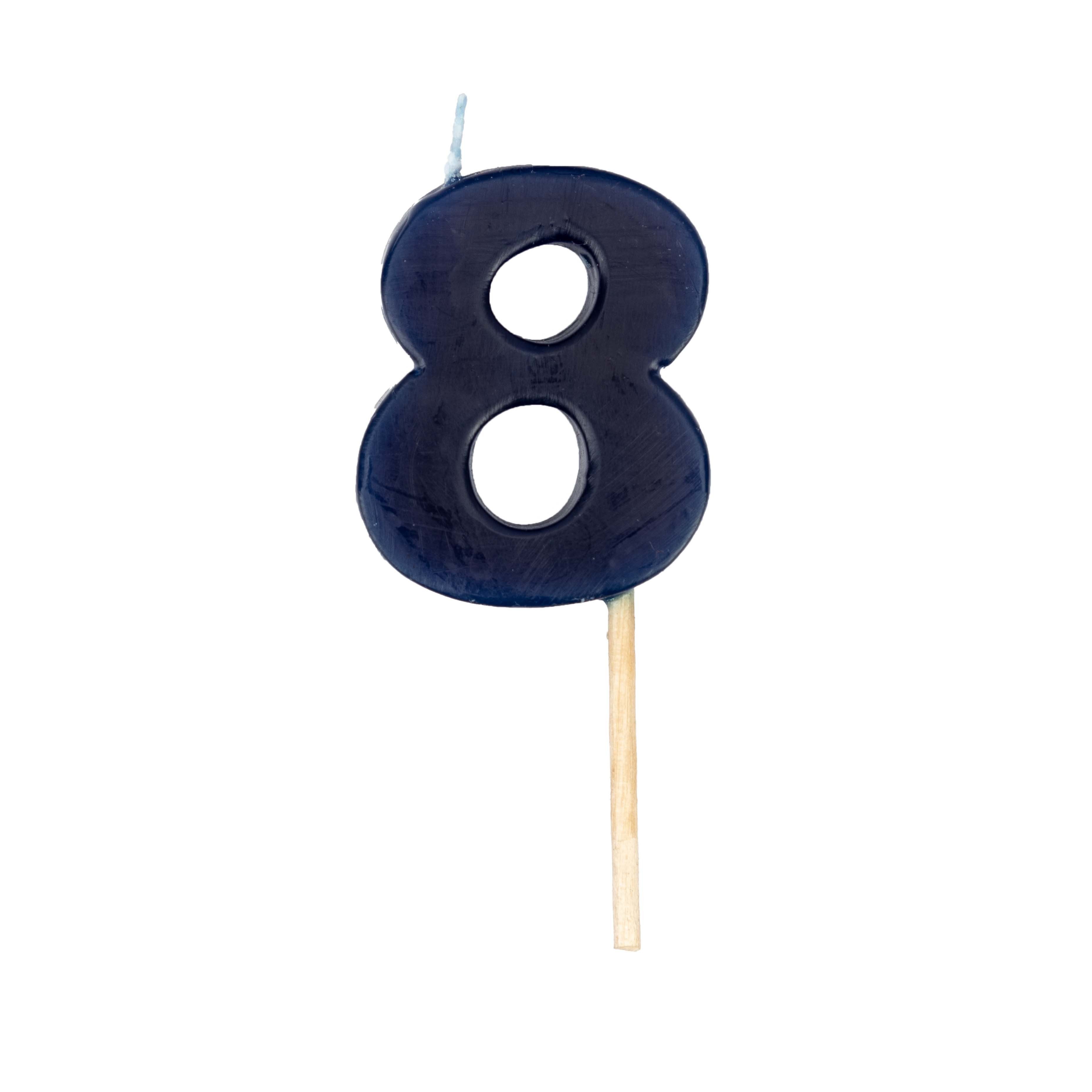 Formkerze Zahlenkerze "8", Handmade