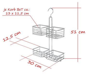 KS-Direkt Duschregal Duschregal Duschablage Badregal Duschkorb Seifenkorb