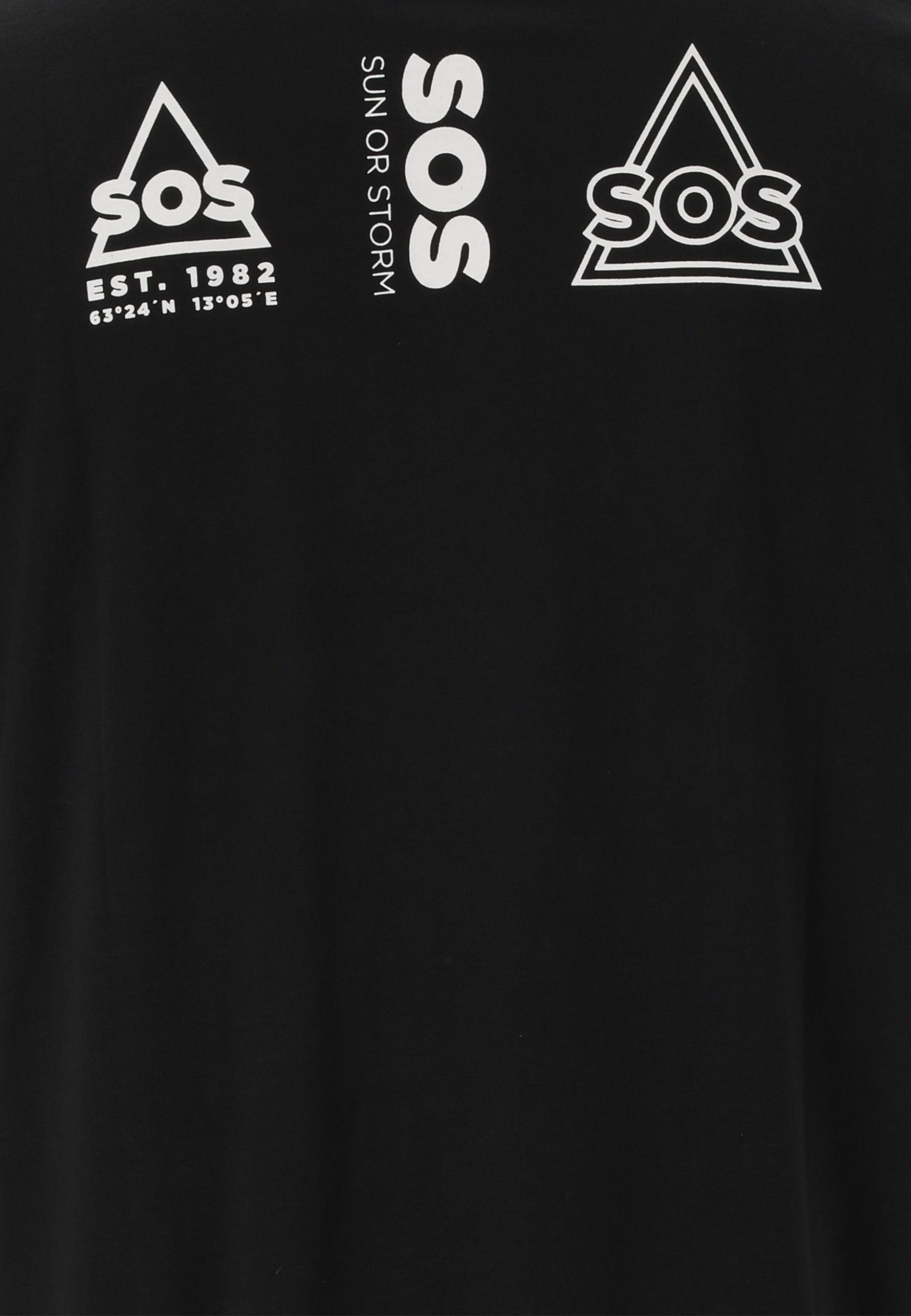 Dolomiti stylischem mit schwarz Logo-Design Funktionsshirt SOS