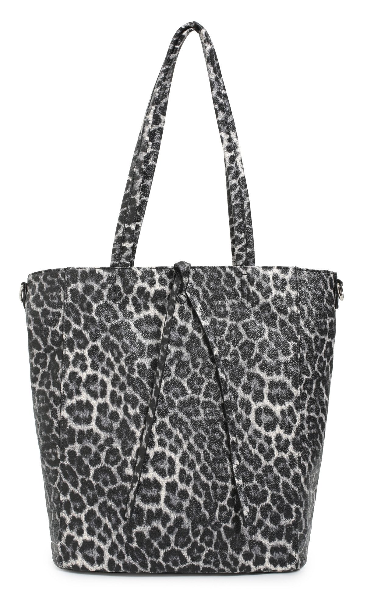 ITALYSHOP24 Schultertasche XXL Damen Tasche LEOPARD Shopper Umhängetasche Handtasche Leder Optik, Tote Bag Leopard Print Beuteltasche Weekender Reisetasche Shopping Leo