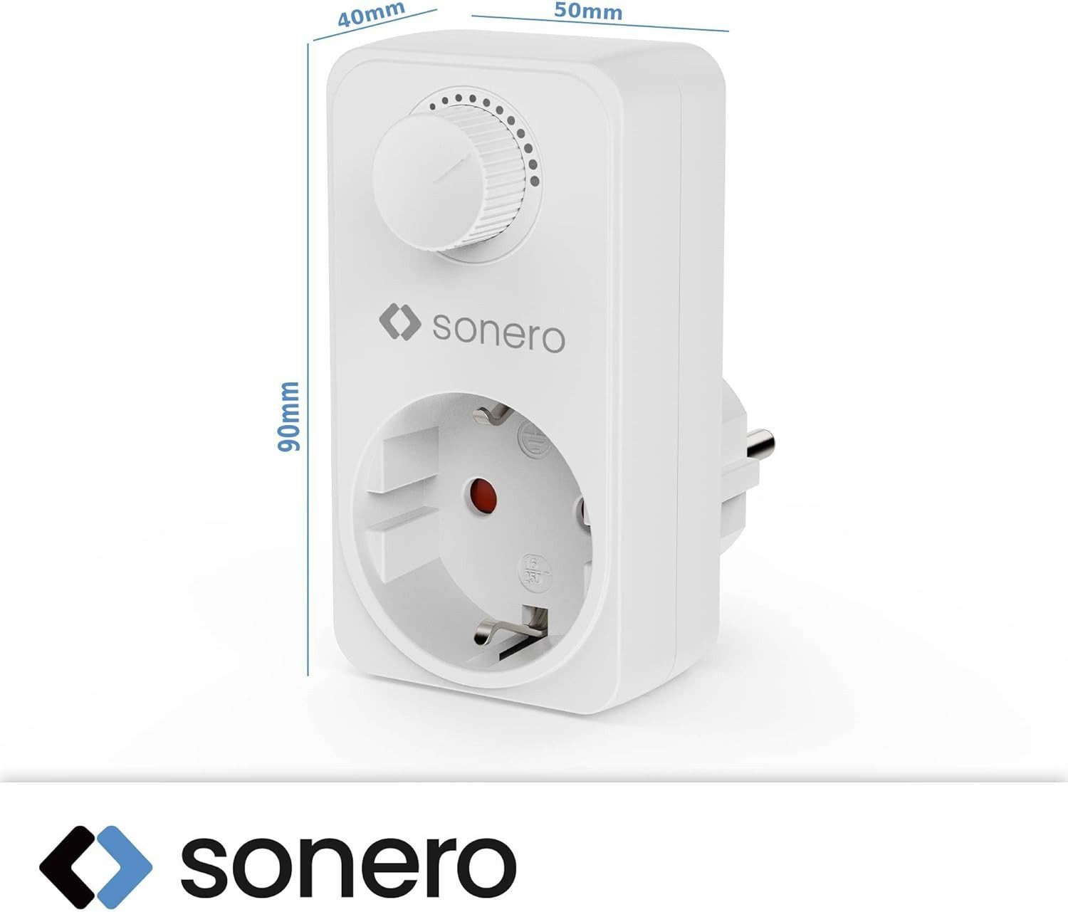 sonero Drehdimmer Steckdosendimmer Adapter mit Helligkeitsregler