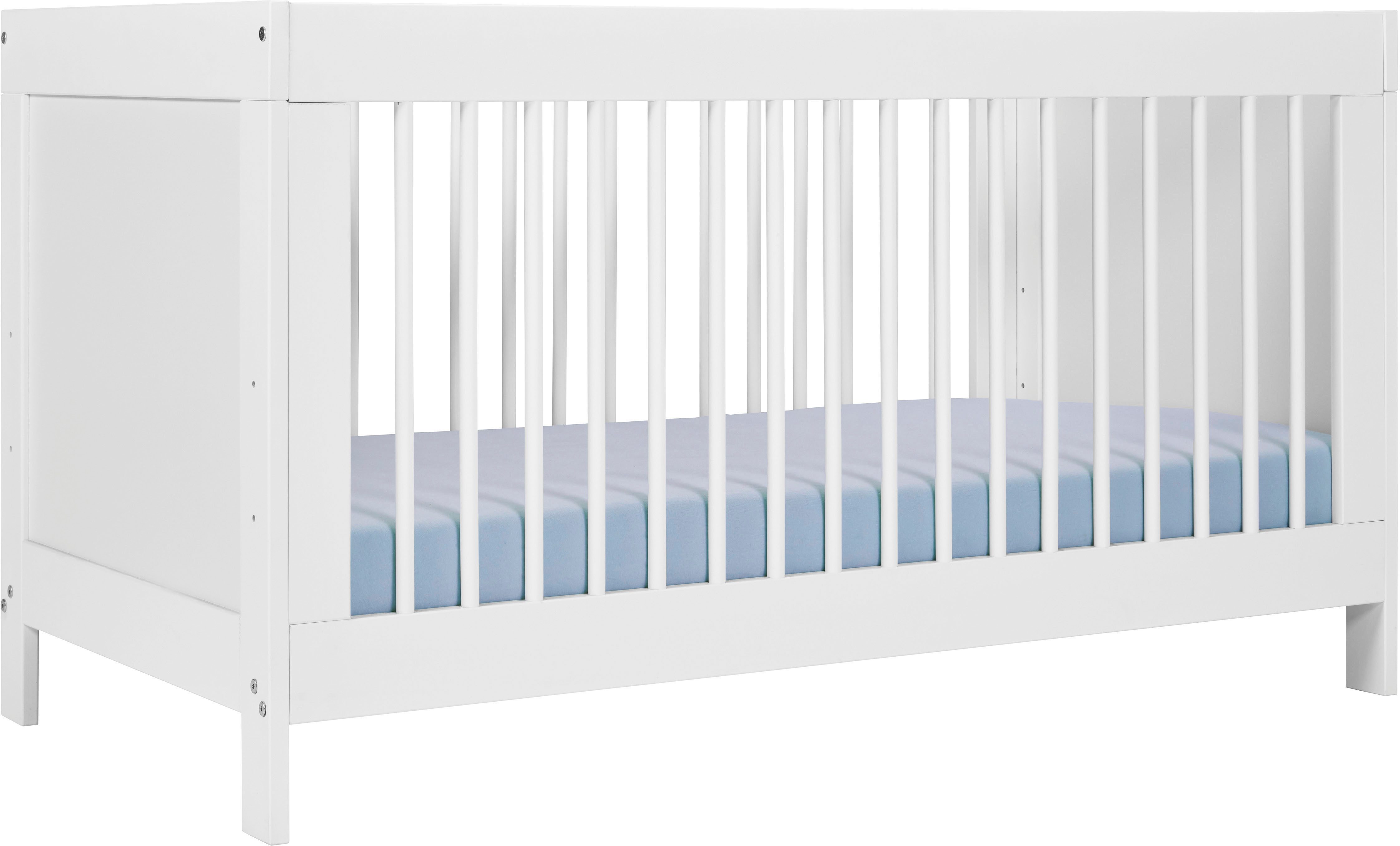 Tommy Jeans Babybett Pinora, 70x140 cm, Teilmassiv Fichte, 3 herausnehmbare Schlupfsprossen, 1-tlg., Inkl. höhenverstellbarem Lattenrost, mit Rausfallschutz umbaubar
