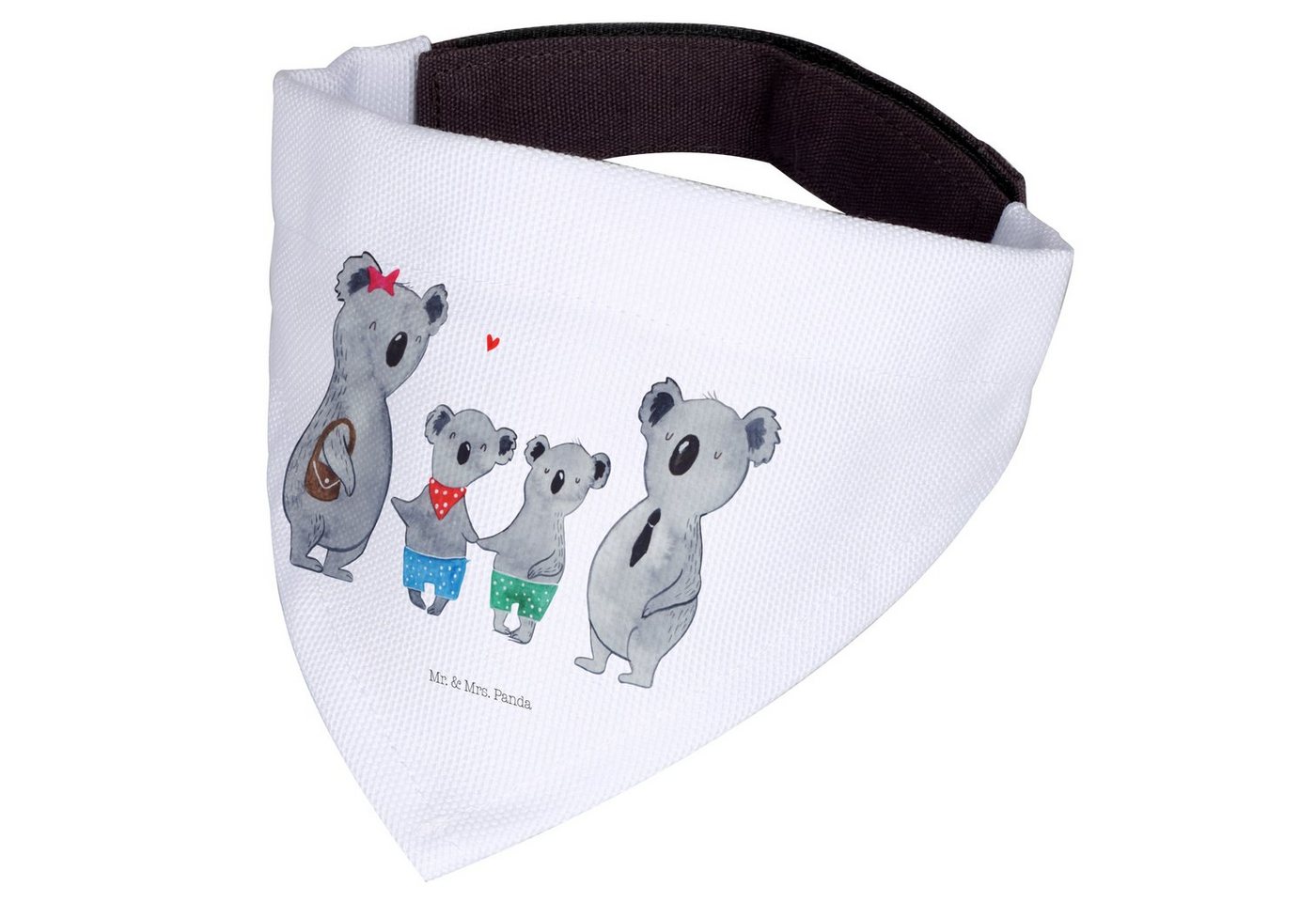 Thumbnail - Mr. & Mrs. Panda Hundefliege Koala Familie zwei - Weiß - Geschenk, Opa, Bruder, Halstuch, beste Fa, Polyester, Elegantes...