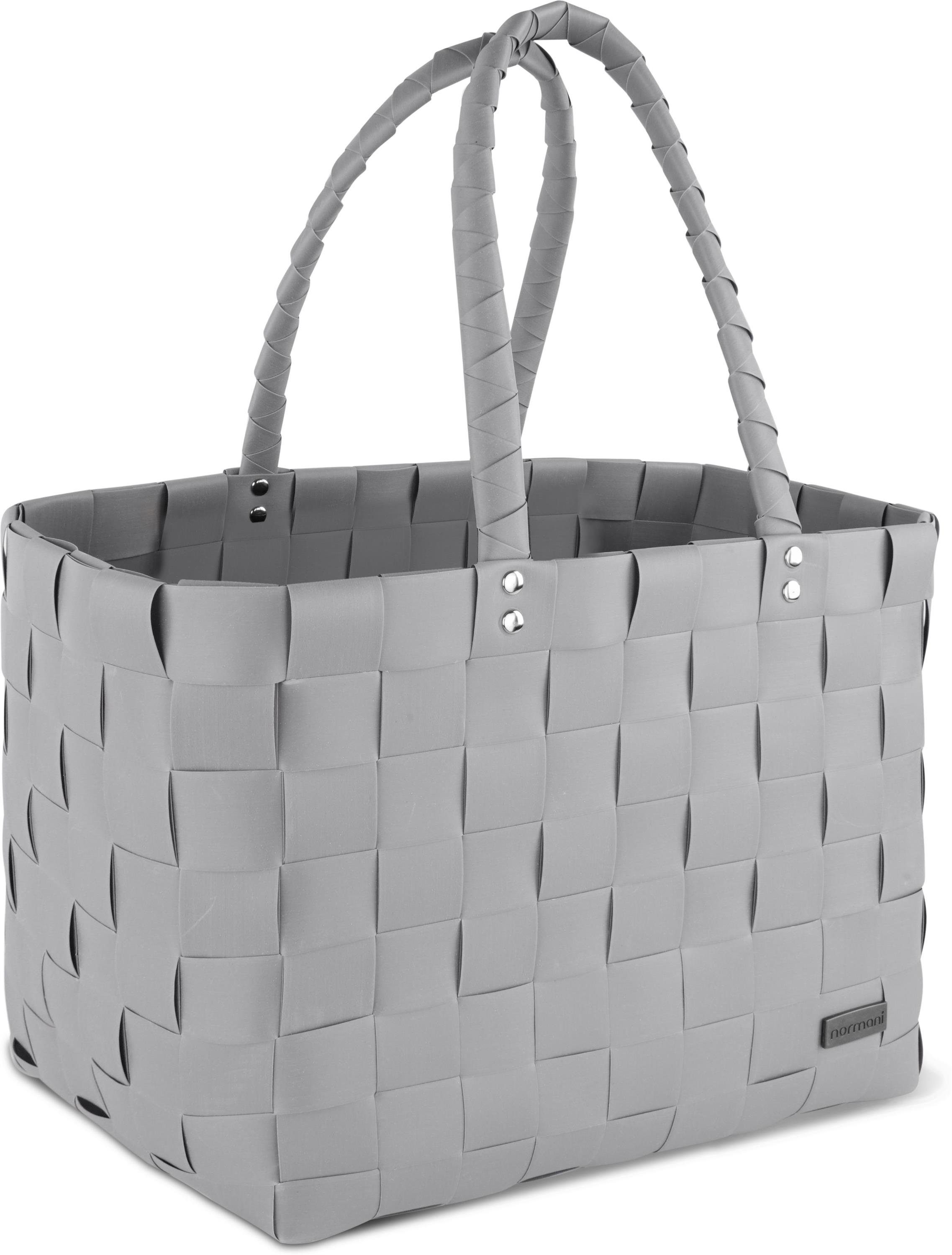 normani Einkaufskorb Einkaufskorb Einkaufstasche aus Kunststoff, 20 l, Flechtkorb aus pflegeleichtem Material