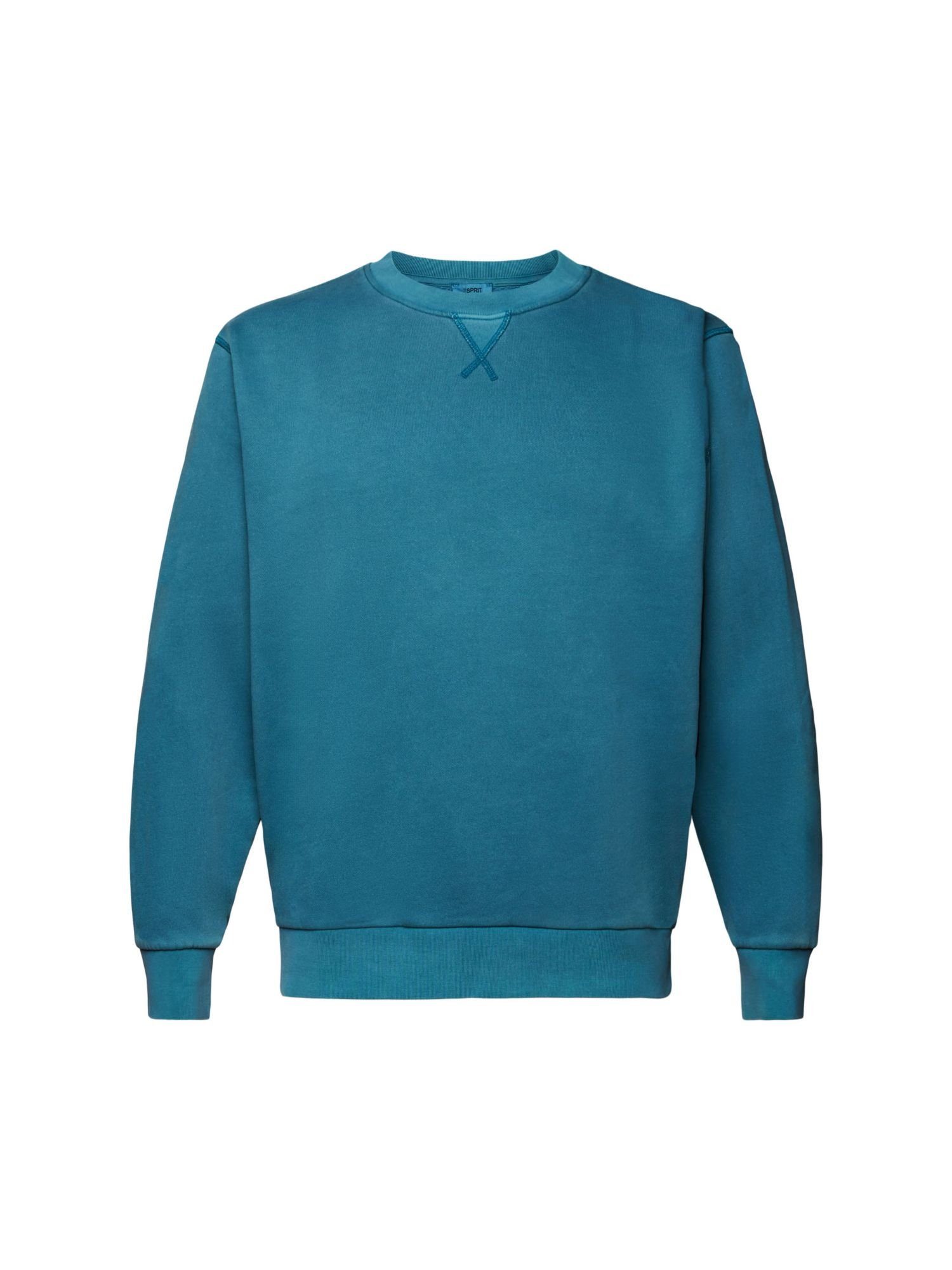 Esprit Sweatshirt Unifarbenes Sweatshirt im TEAL Fit Regular (1-tlg) BLUE