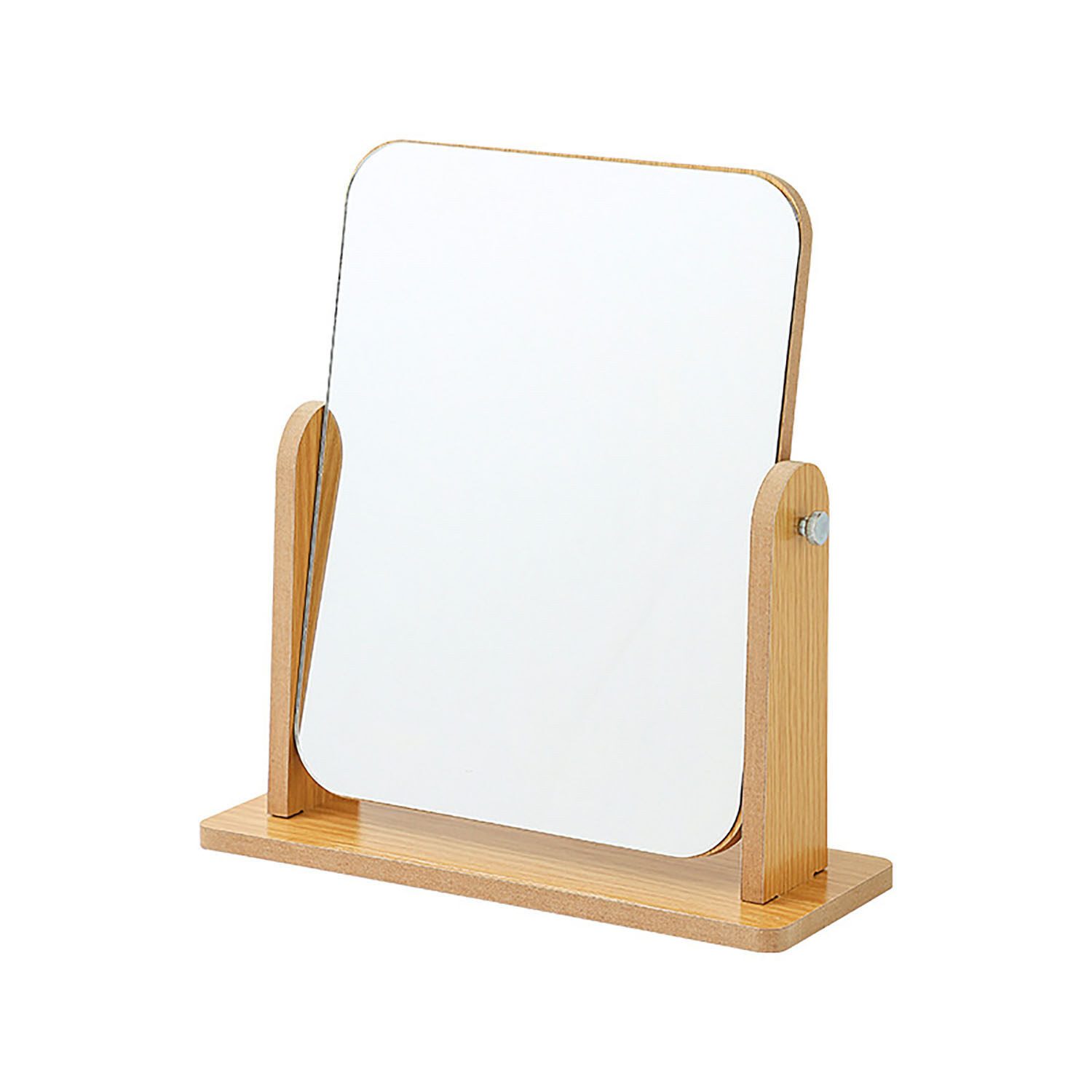 HAUSS SPLOE Kosmetikspiegel 360° drehbarer Holzspiegel klappbarer Kosmetikspiegel Tischspiegel (360 Grad Freistehend tischspiege, Abnehmbar Einfachen), für Schminktisch Schreibtisch Badezimmer Schlafzimmer