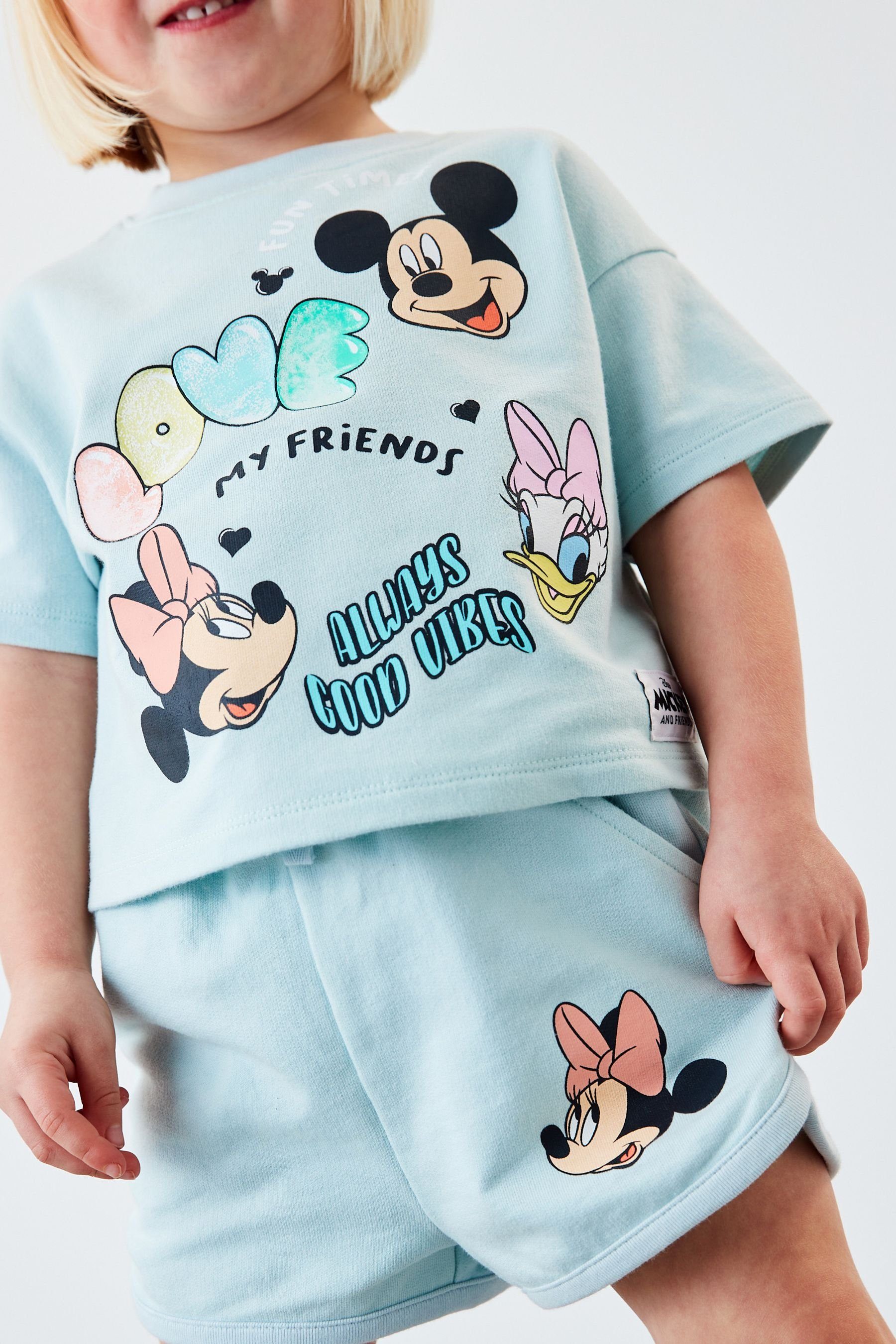 Mickey Next Blue Shorts T-Shirt (2-tlg) Friends & kurzes & Disney Set