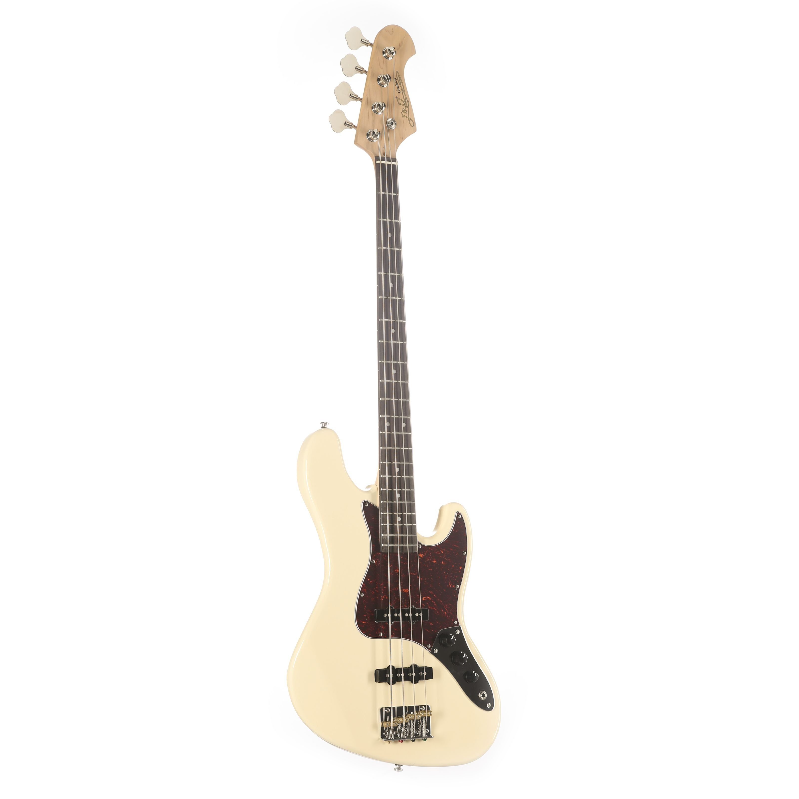 J & D E-Bass, JB-DLX Bass Vintage White - E-Bass