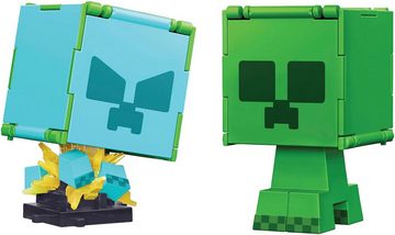 Mattel® Actionfigur Minecraft, Flippin' Figs, 2in1 - Creeper + Charged Creeper