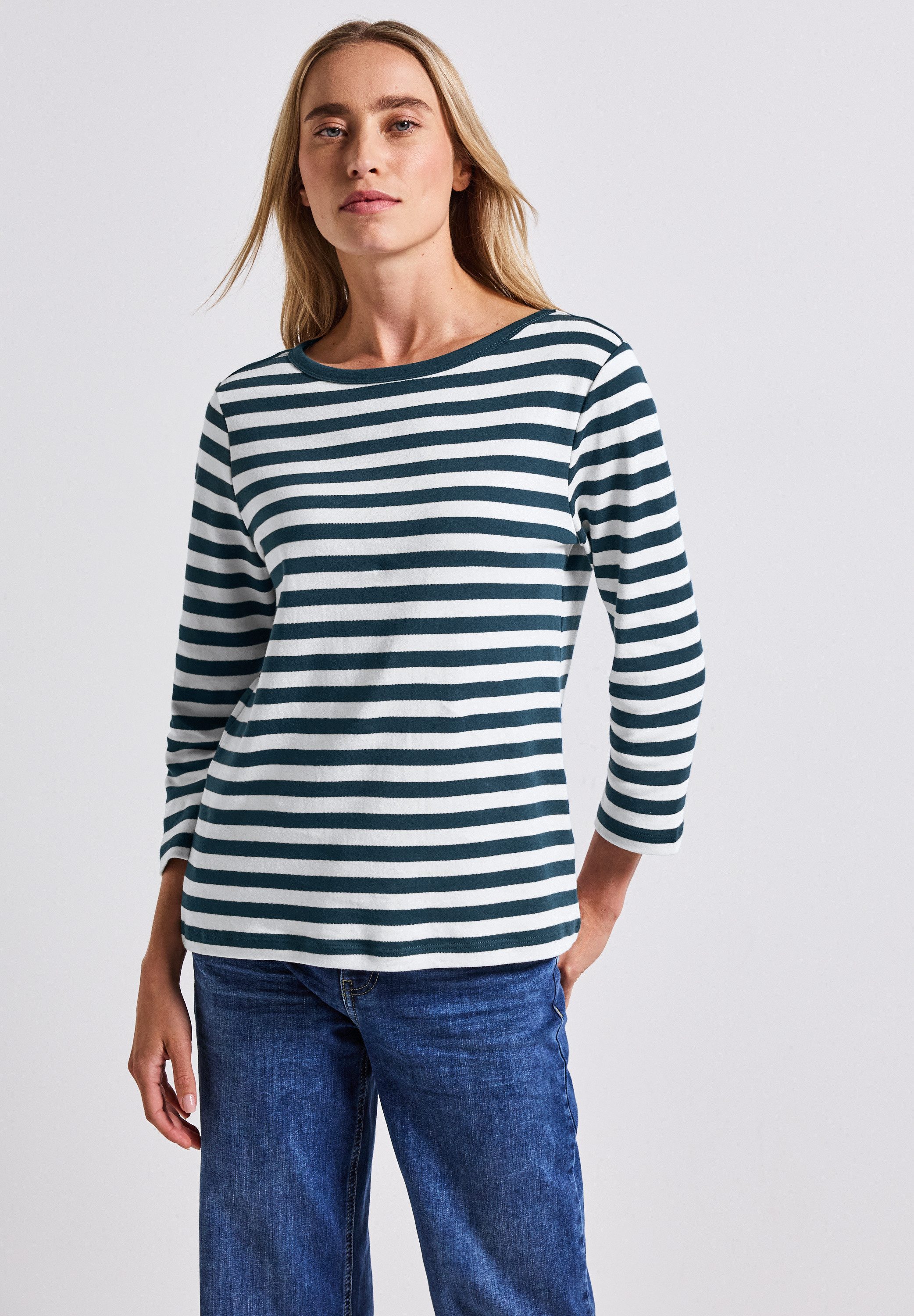 STREET ONE Rundhalsshirt, aus reiner Baumwolle günstig online kaufen