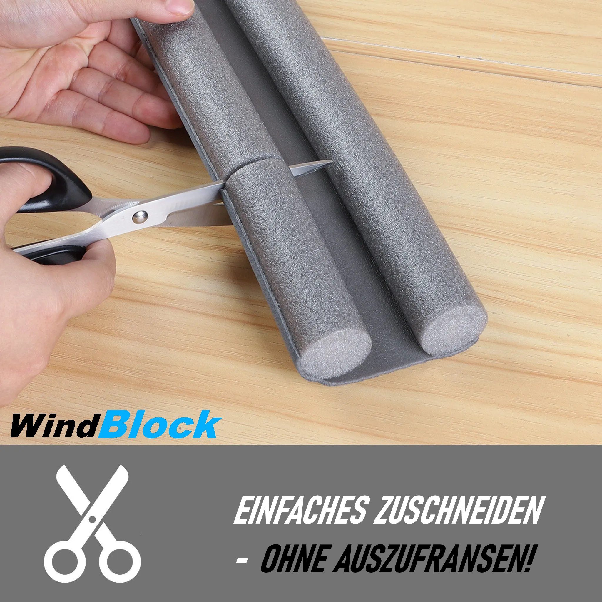 MAVURA Zugluftstopper WindBlock Luftzugstopper Türbodendichtung - Türisolierung, 2er die - cm Set - für Türdichtung Windstopper 90 Tür