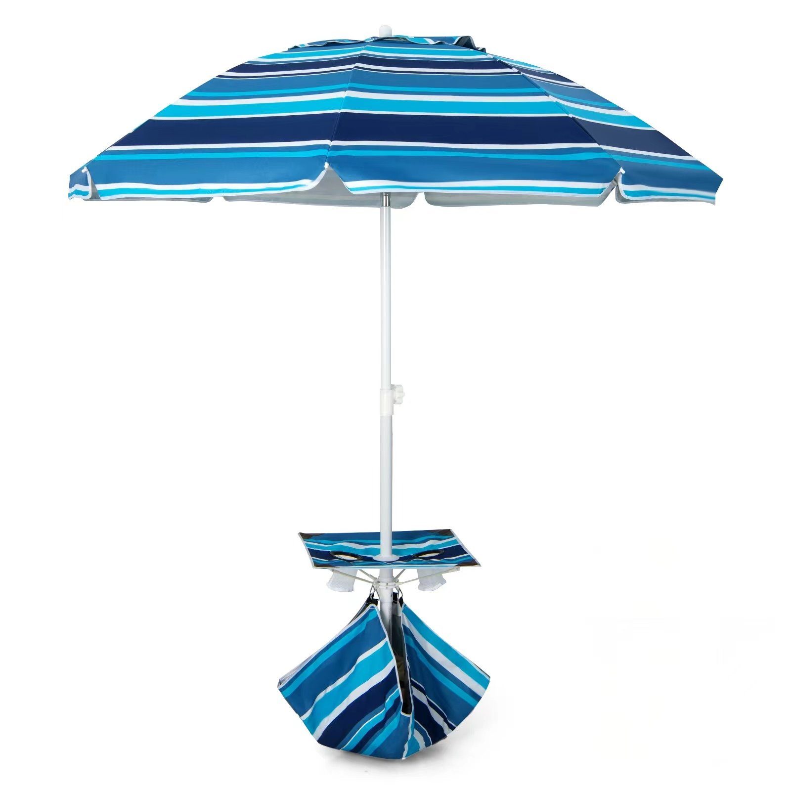 COSTWAY Sonnenschirm, mit Tisch & Sandsack
