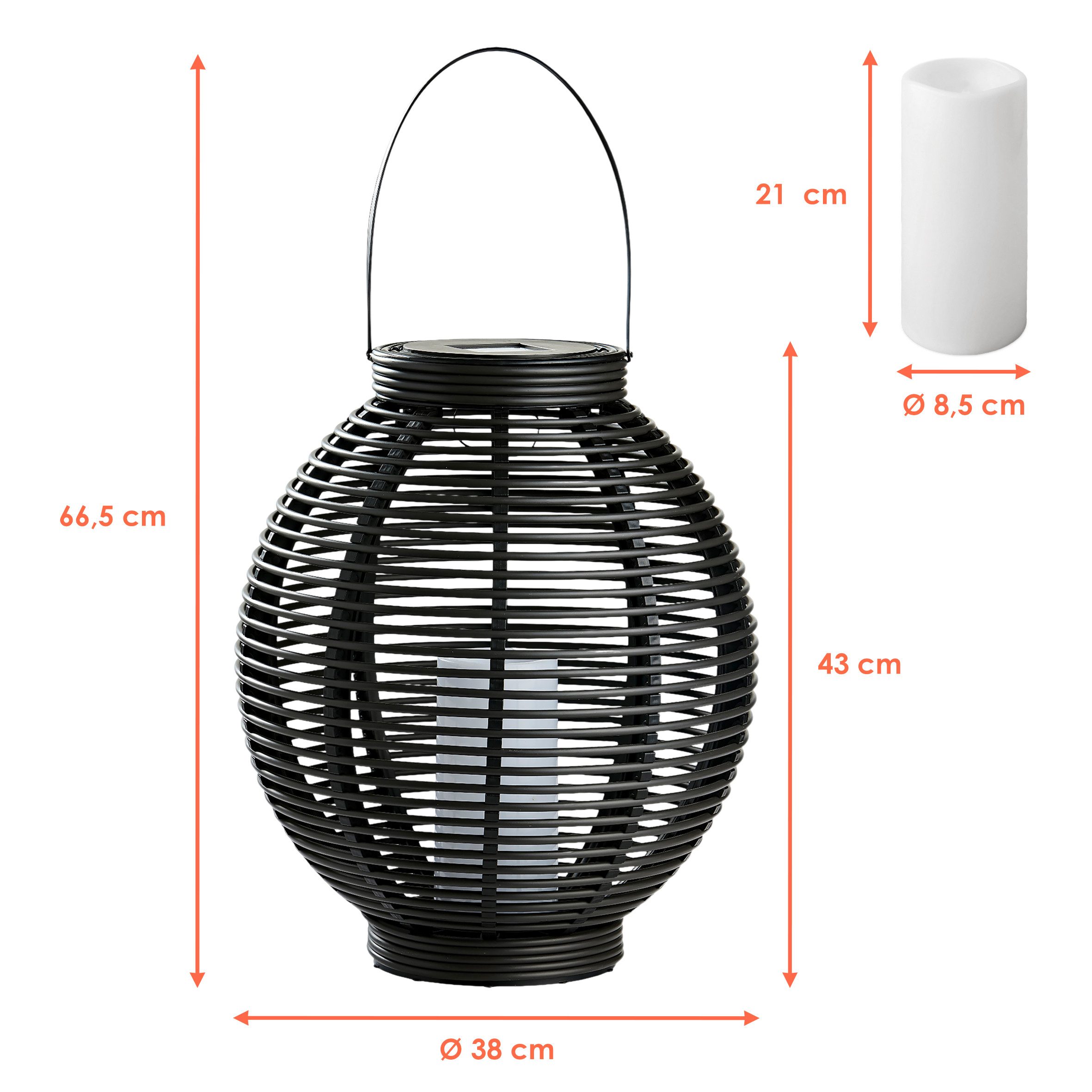 Spetebo LED Solarleuchte XXL Solar Laterne günstig online kaufen