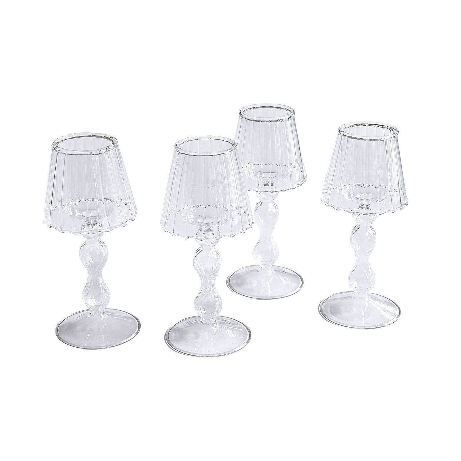 Mirabeau Kerzenständer Kerzenhalter 4er Set Jouval klar