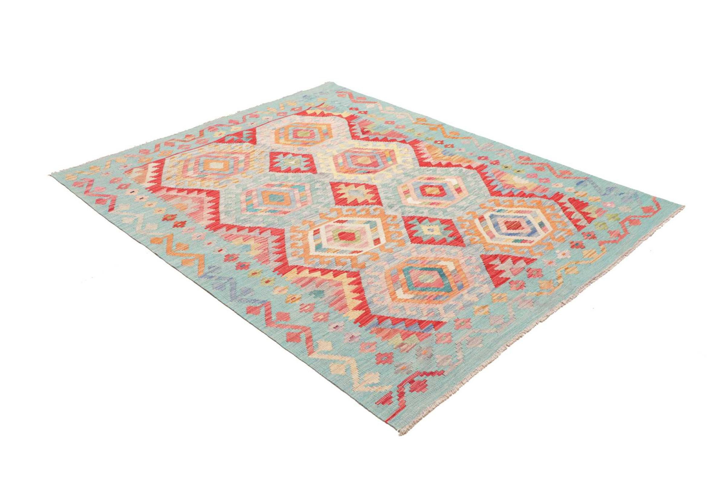 Nain Trading Orientteppich Kelim Afghan 154x194 Handgewebter Orientteppich, rechteckig, Höhe: 5 mm