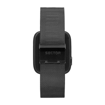 Sector Sector Herren Armbanduhr Analog-Digi Smartwatch, Analog-Digitaluhr, Herren Smartwatch eckig, extra groß (ca. 45,5x50,5mm), Edelstahlarmban
