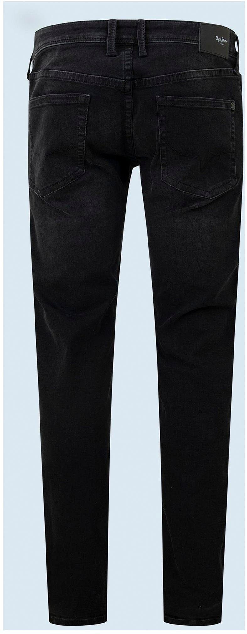 Pepe Jeans washed black HATCH Slim-fit-Jeans