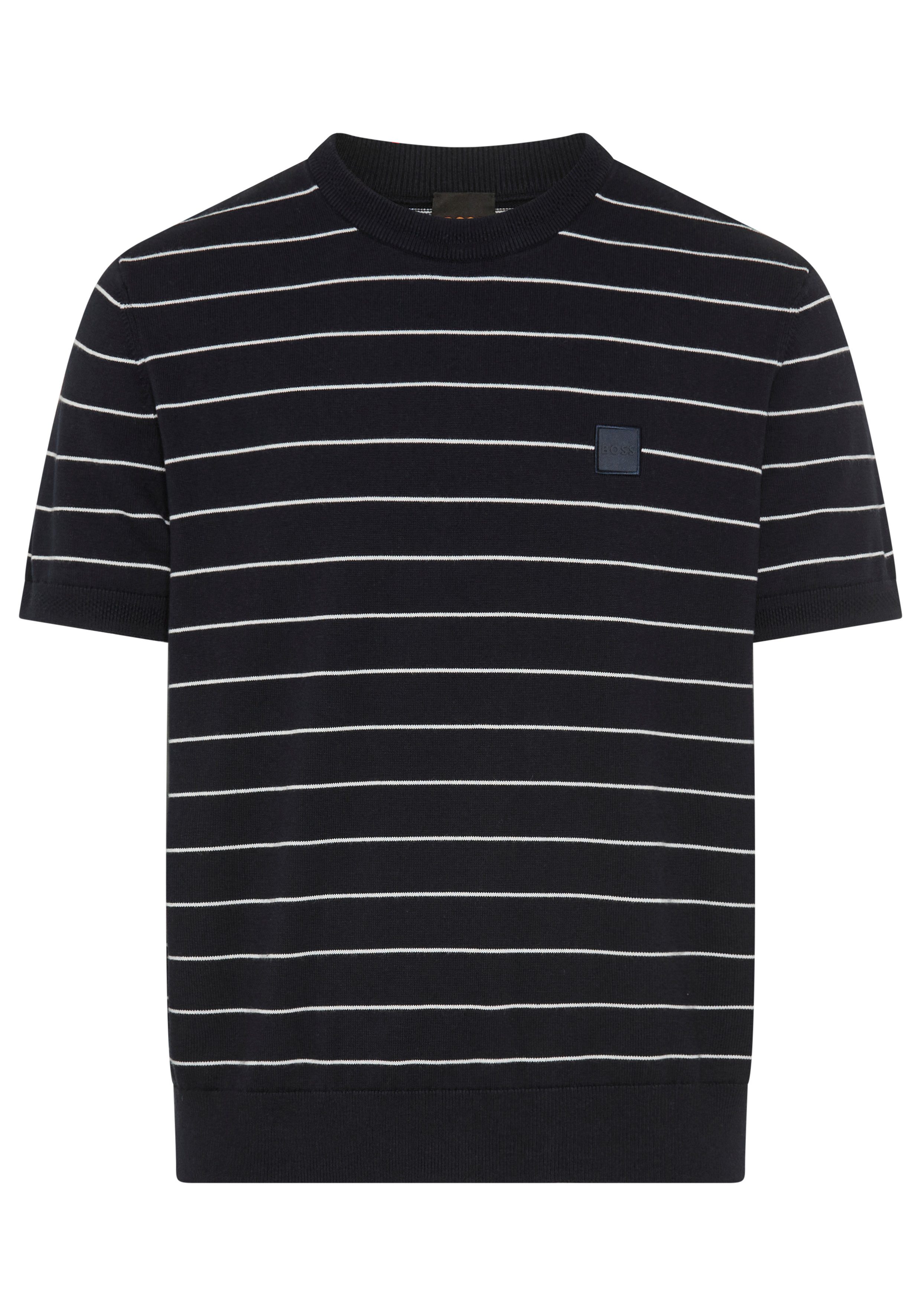 BOSS ORANGE Kurzarmpullover Kanacho mit Kaschmir-Anteil, Rundhals