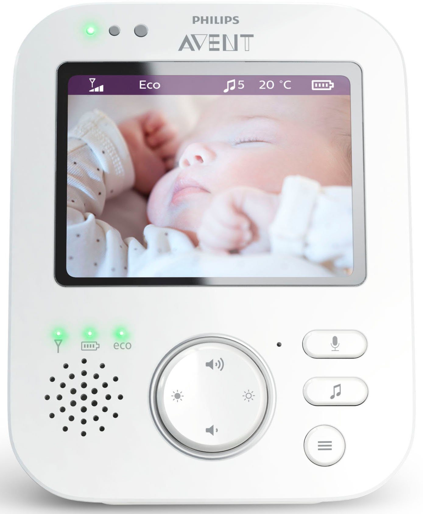 Philips AVENT Video-Babyphone sichere Eco-Mode Farbdisplay, 3,5 Verbindung, SCD843/26, Zoll