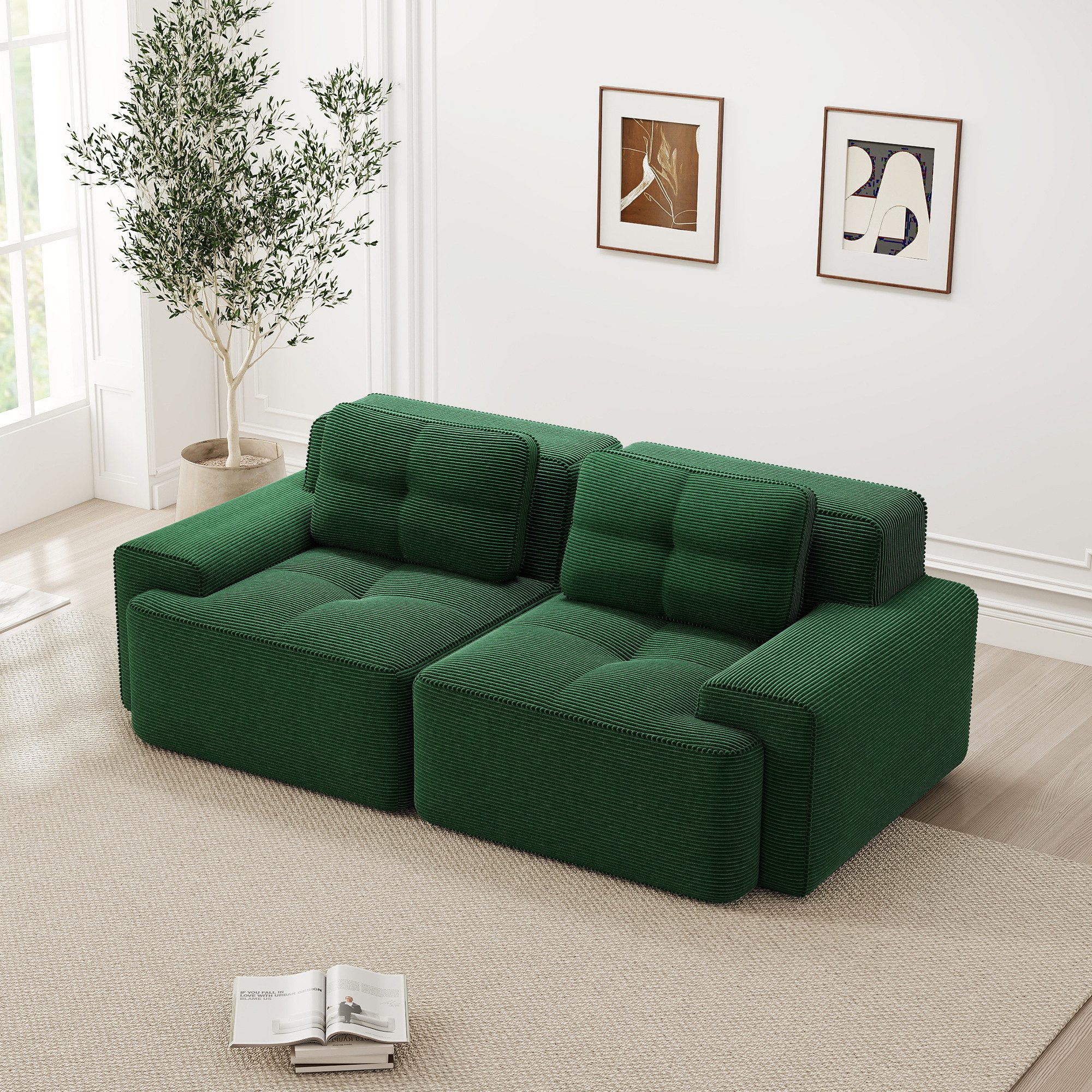 Odikalo Sofa Boneless Modulares Sofa kombinierbar Polstersofa Schlafsofa, B günstig online kaufen