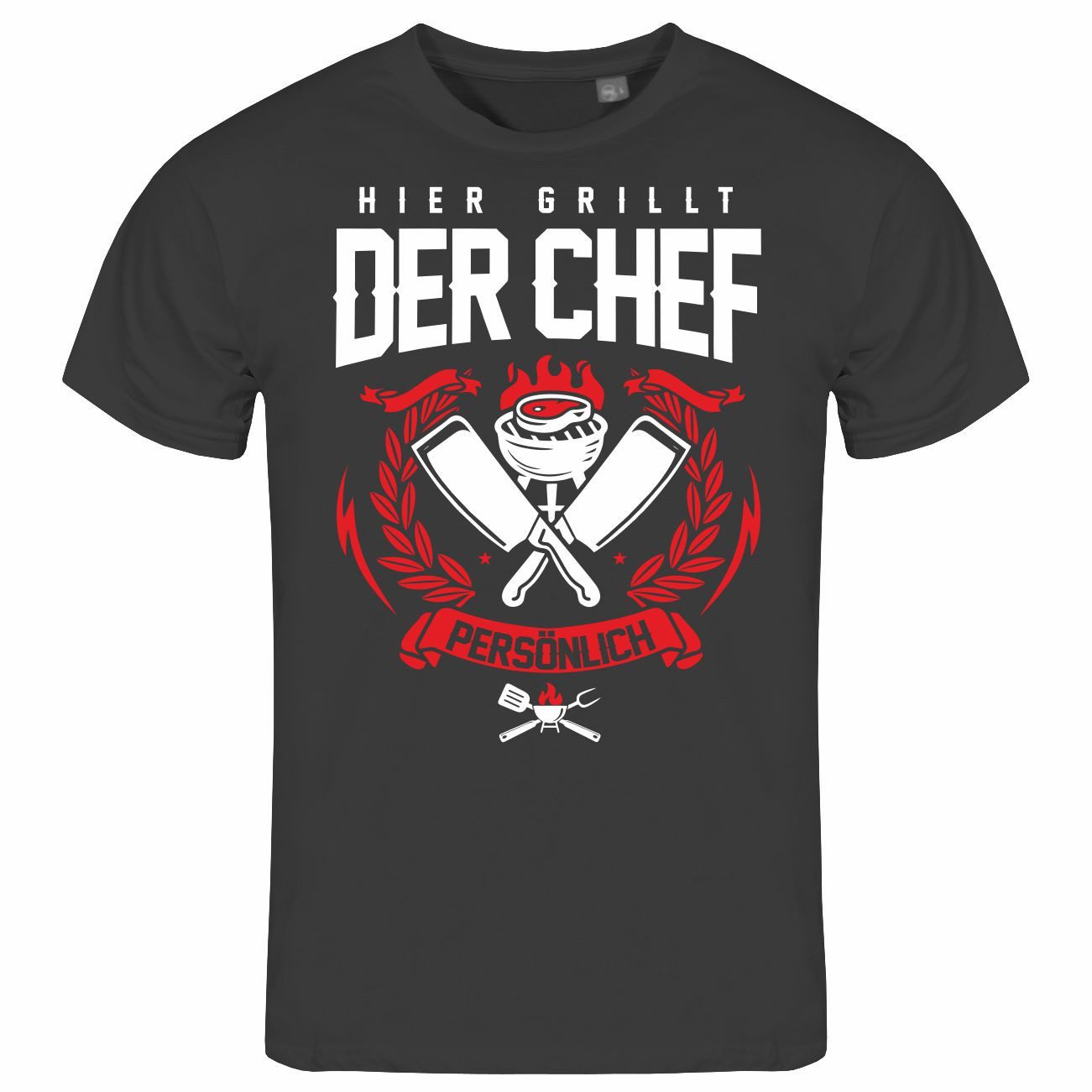 deinshirt Print-Shirt Herren T-Shirt Hier grillt günstig online kaufen