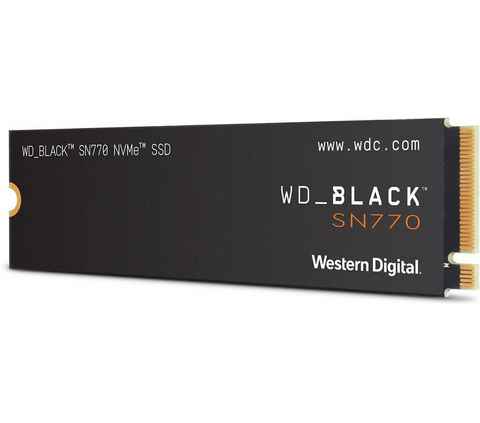 WD_Black SN770 NVMe Gaming-SSD (250 GB) 5150 MB/S Lesegeschwindigkeit, 4900 MB/S Schreibgeschwindigkeit, Formfaktor: M.2 2280