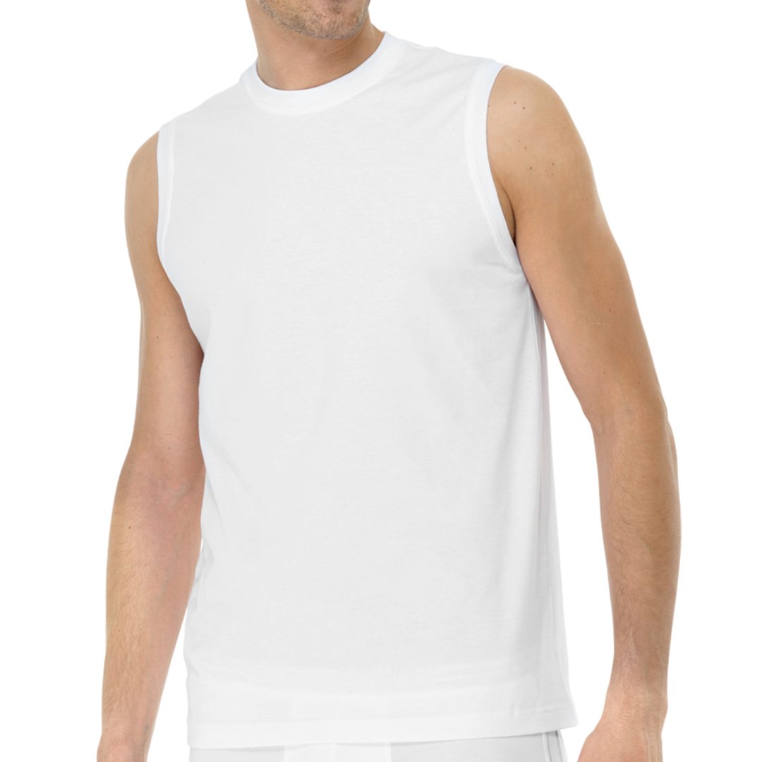Schiesser Unterhemd American Muscle Shirt (Doppelpack) Hochwertige Single Jersey-Qualität
